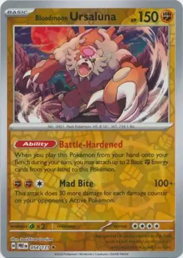 Prismatic Evolutions  054/131 Bloodmoon Ursaluna Rev Holo