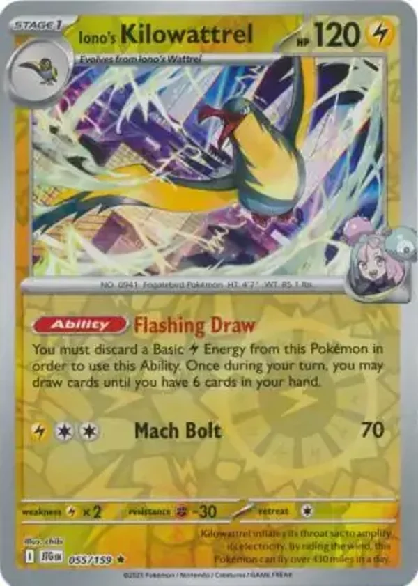 Journey Together  055/159 Iono's Kilowattrel Rev Holo