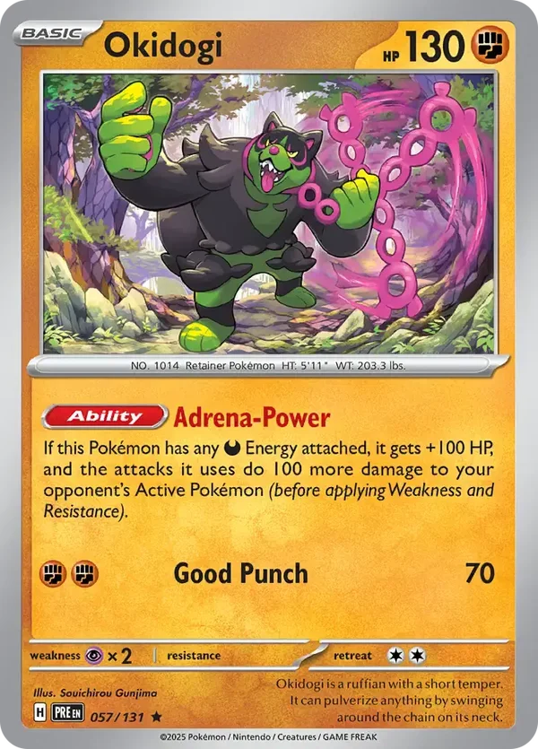 Prismatic Evolutions  057/131 Okidogi Holofoil
