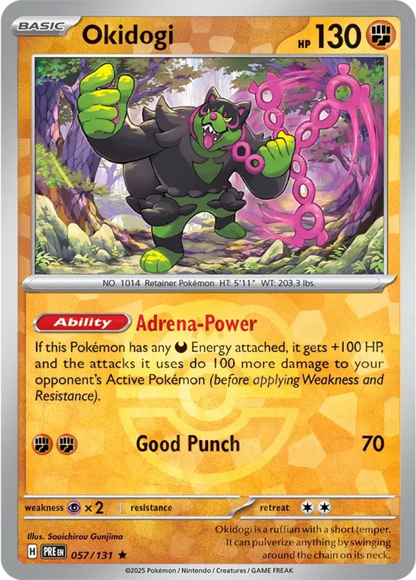 Prismatic Evolutions  057/131 Okidogi Master Ball