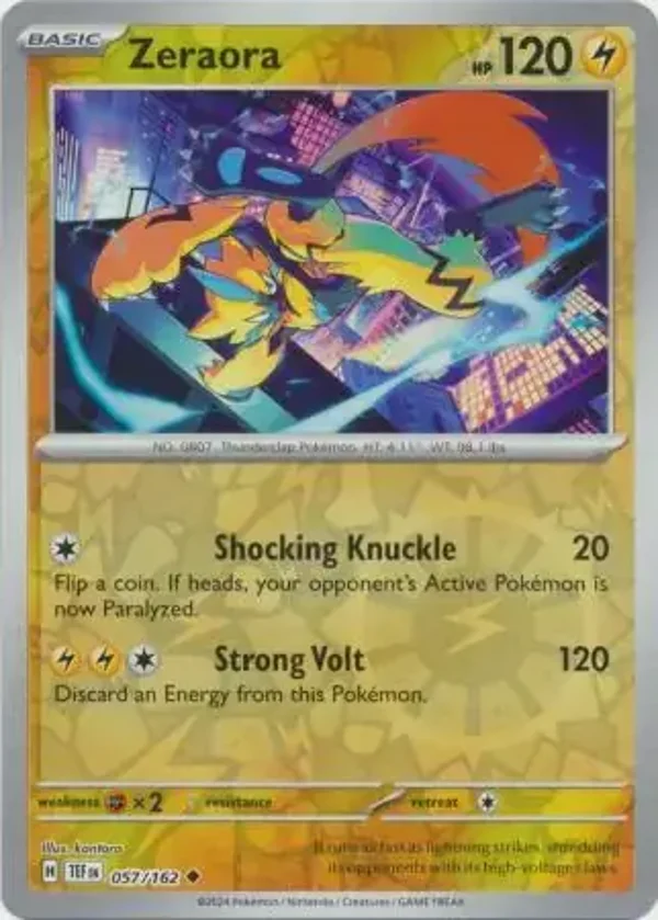 Temporal Forces  057/162 Zeraora Rev Holo