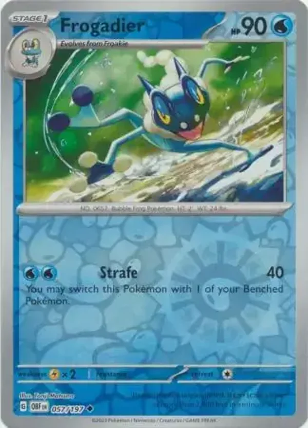 Obsidian Flames  057/197 Frogadier Rev Holo