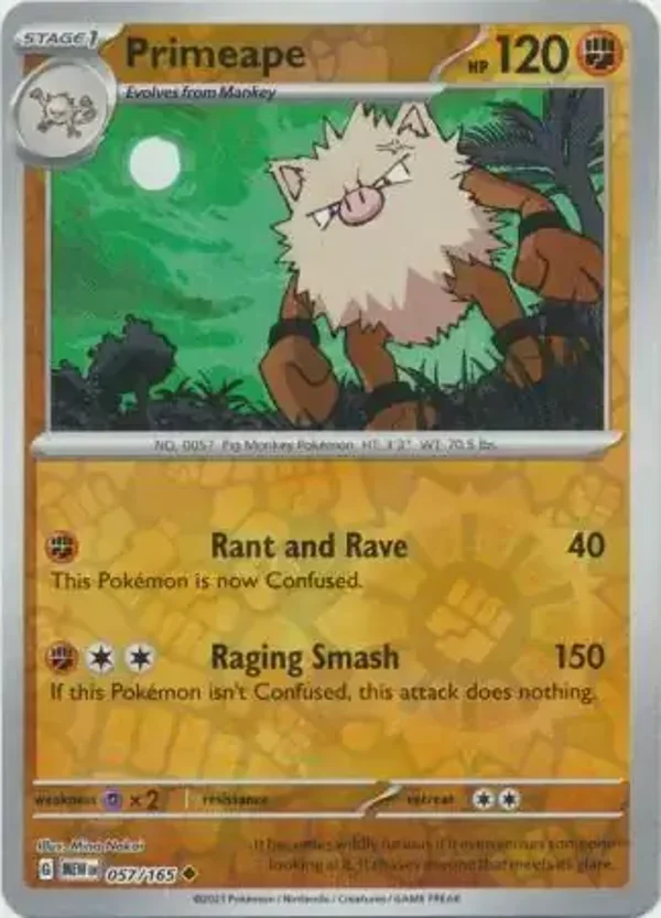 151  057/165 Primeape Rev Holo