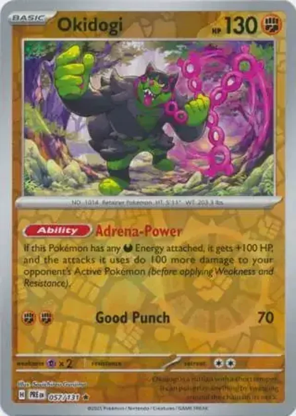 Prismatic Evolutions  057/131 Okidogi Rev Holo