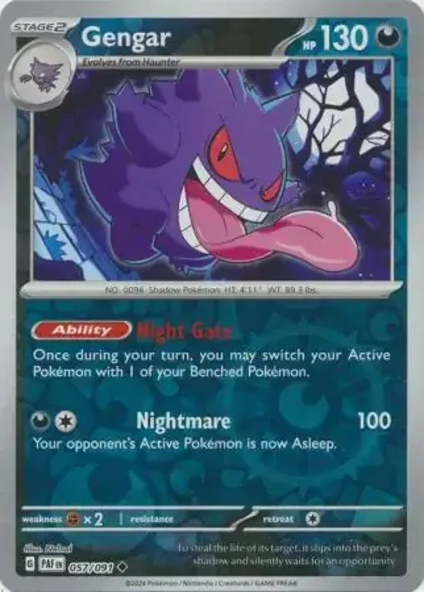 Paldean Fates  057/091 Gengar Rev Holo