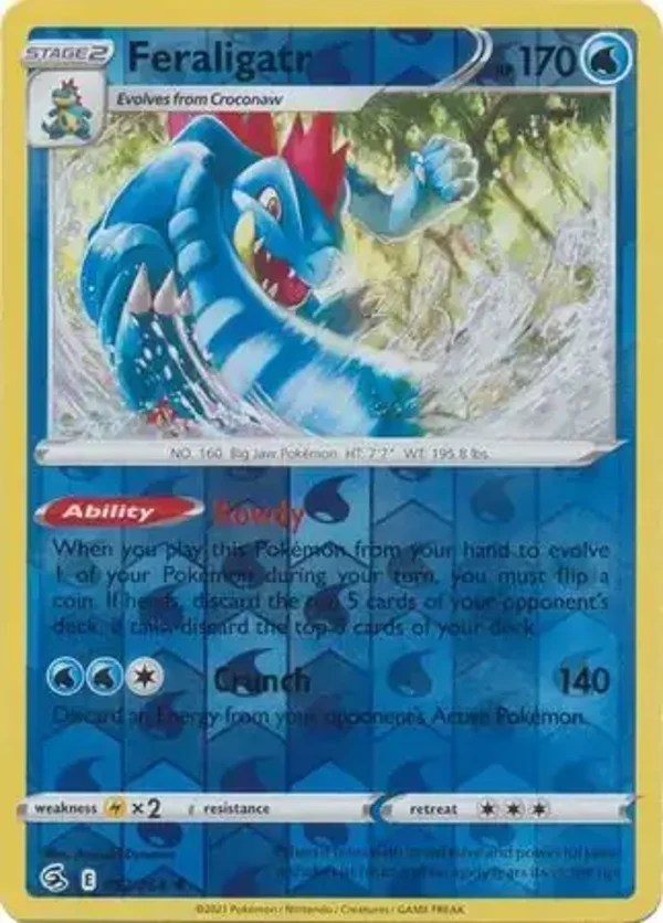 Fusion Strike  057/264 Feraligatr Rev Holo