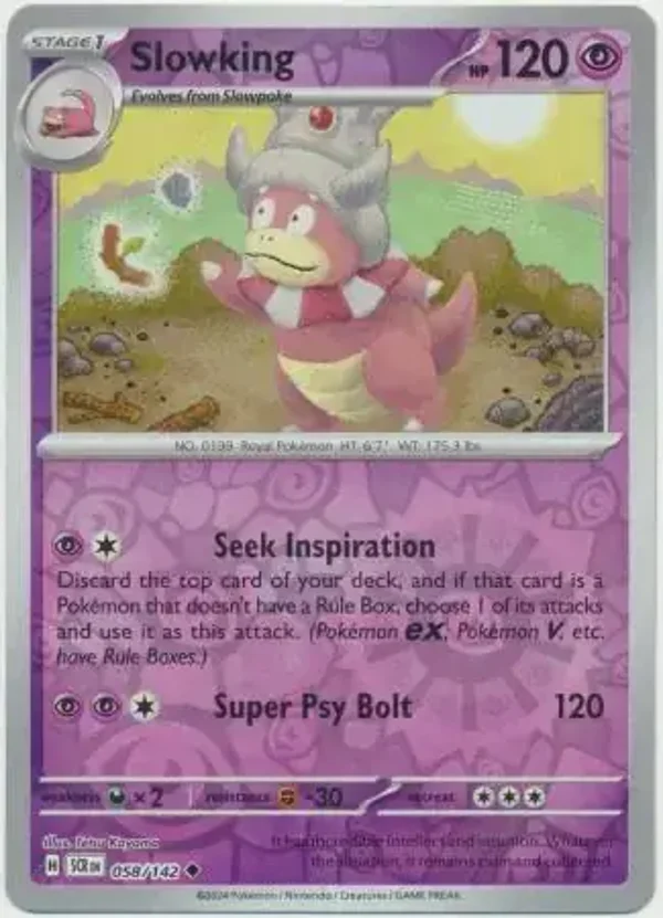 Stellar Crown  058/142 Slowking Rev Holo