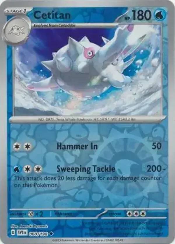 Scarlet & Violet  060/198 Cetitan Rev Holo