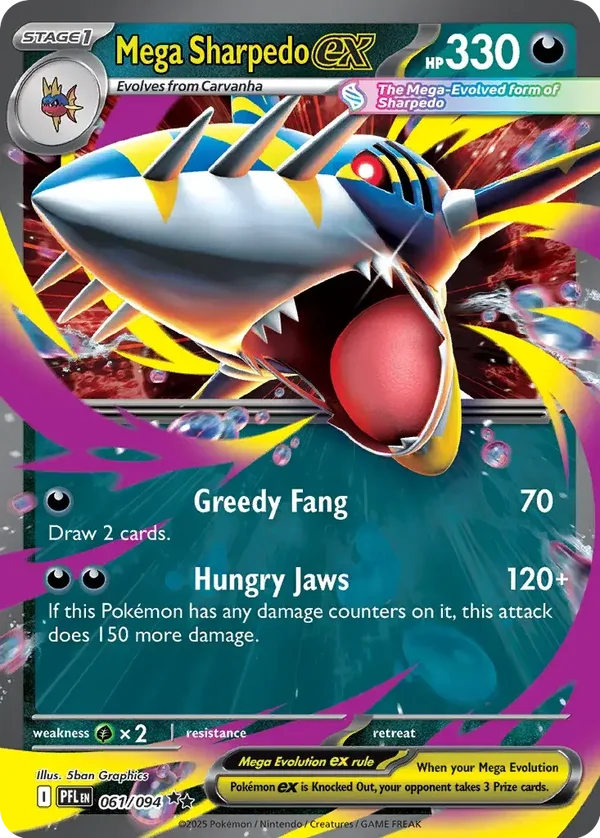 Phantasmal Flames  056/094 Mega Sharpedo Ex