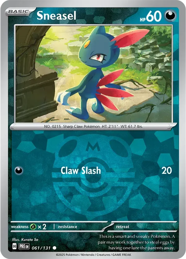Prismatic Evolutions  061/131 Sneasel Master Ball