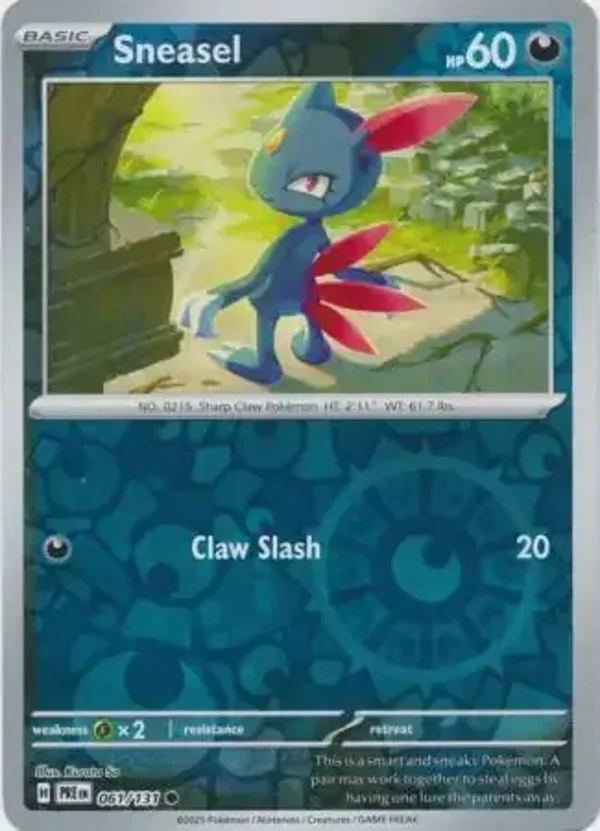 Prismatic Evolutions  061/131 Sneasel Rev Holo
