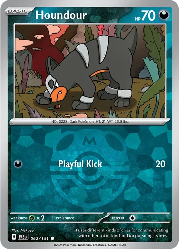 Prismatic Evolutions  062/131 Houndour Master Ball