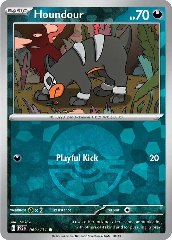Prismatic Evolutions  062/131 Houndour Poke Ball