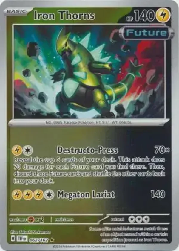 Temporal Forces  062/162 Iron Thorns Rev Holo