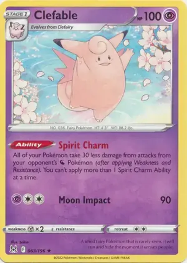 Lost Origin  063/196 Clefable
