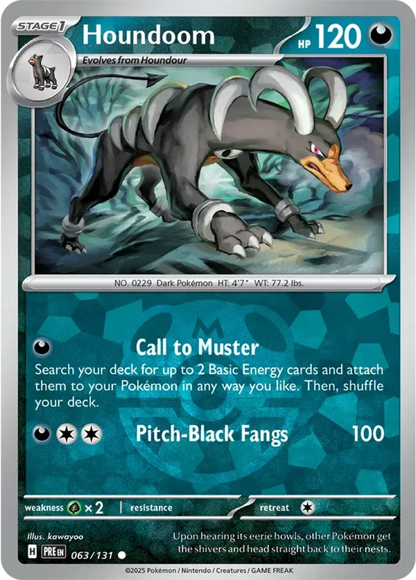 Prismatic Evolutions  063/131 Houndoom Master Ball