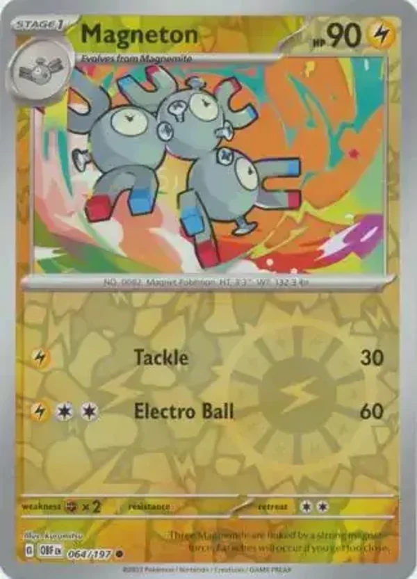 Obsidian Flames  064/197 Magneton Rev Holo