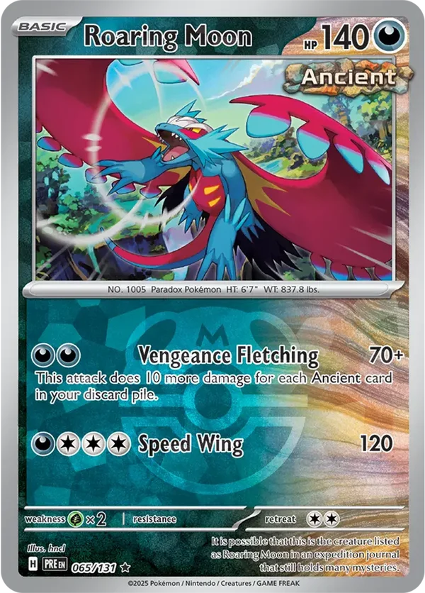 Prismatic Evolutions  065/131 Roaring Moon Master Ball