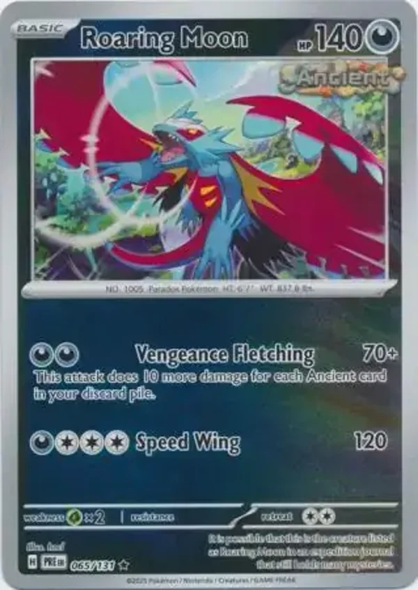 Prismatic Evolutions  065/131 Roaring Moon Rev Holo