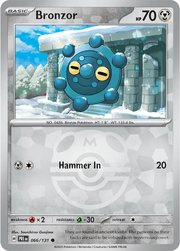 Prismatic Evolutions  066/131 Bronzor Master Ball