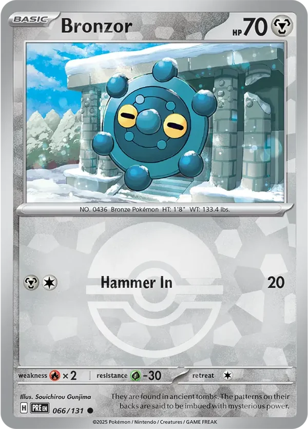 Prismatic Evolutions  066/131 Bronzor Poke Ball