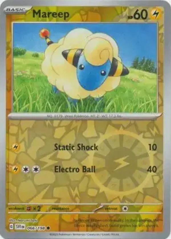 Scarlet & Violet  066/198 Mareep Rev Holo