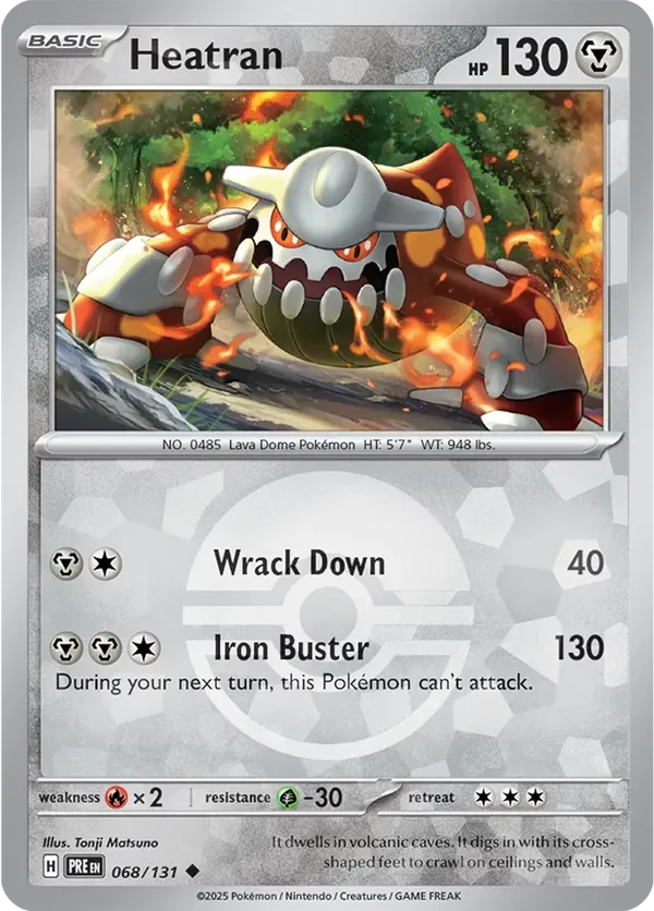 Prismatic Evolutions  068/131 Heatran Poke Ball