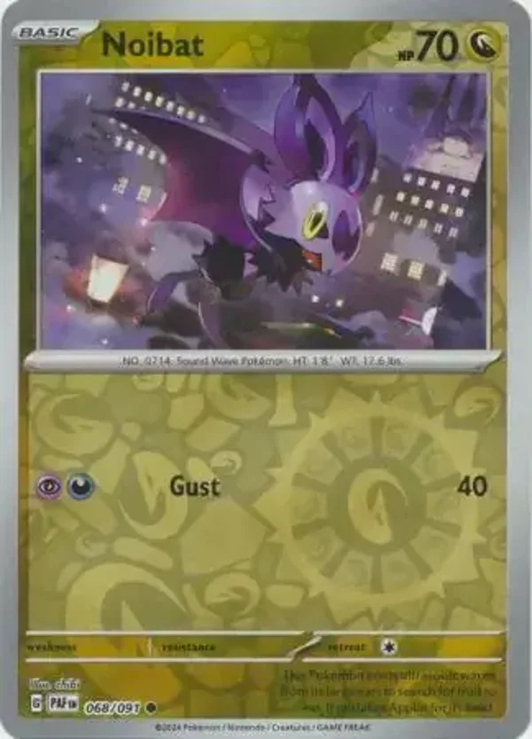 Paldean Fates  068/091 Noibat Rev Holo