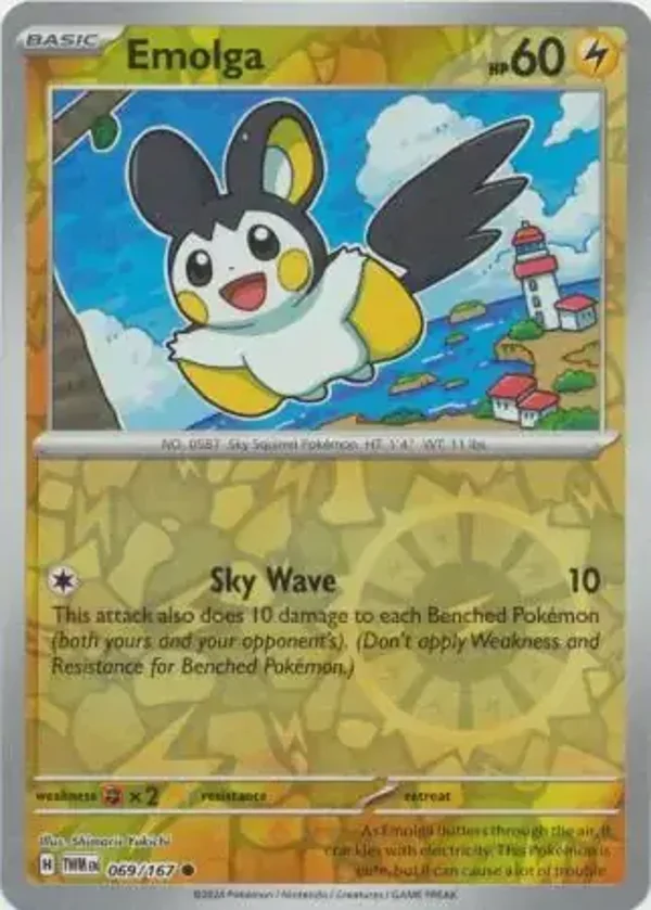 Twilight Masquerade  069/167 Emolga Rev Holo