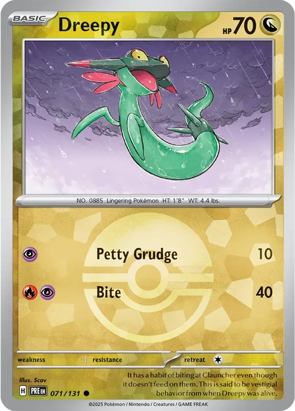 Prismatic Evolutions  071/131 Dreepy Poke Ball