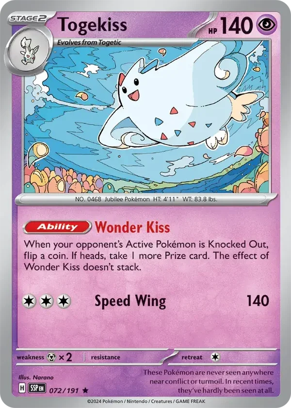 Surging Sparks  072/191 Togekiss Holofoil