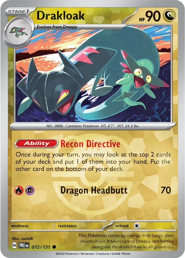 Prismatic Evolutions  072/131 Drakloak Master Ball