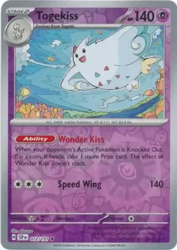 Surging Sparks  072/191 Togekiss Rev Holo