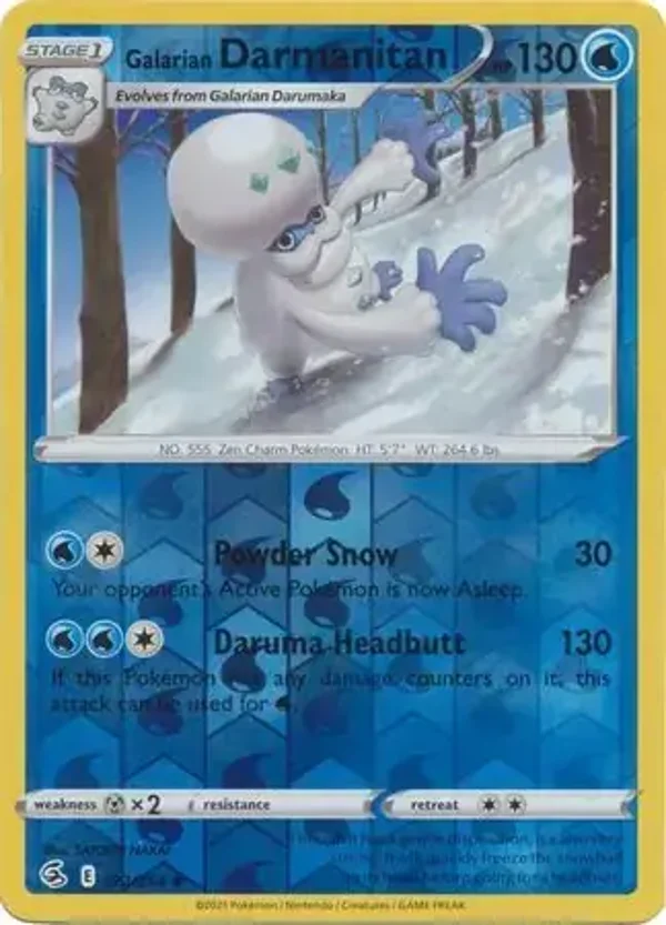 Fusion Strike  072/264 Galarian Darmanitan Rev Holo