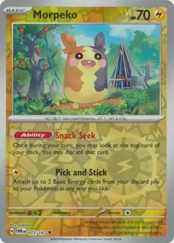 Twilight Masquerade  072/167 Morpeko Rev Holo