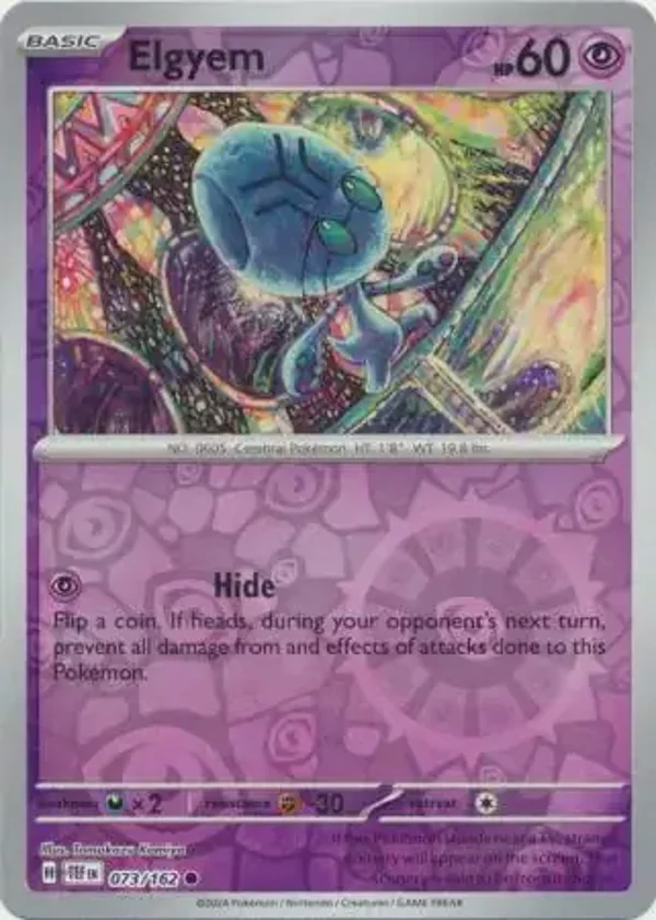 Temporal Forces  073/162 Elgyem Rev Holo