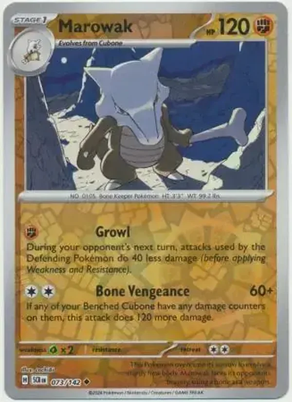 Stellar Crown  073/142 Marowak Rev Holo