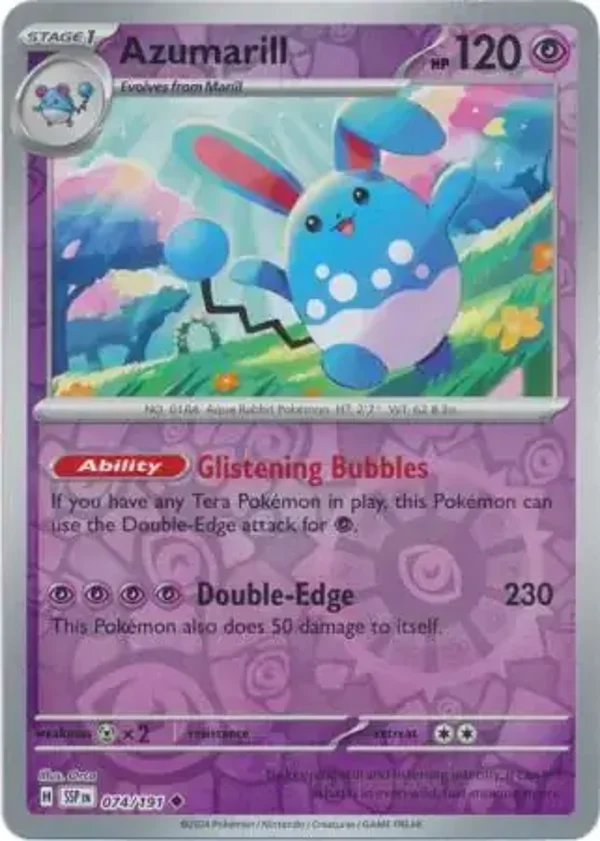 Surging Sparks  074/191 Azumarill Rev Holo