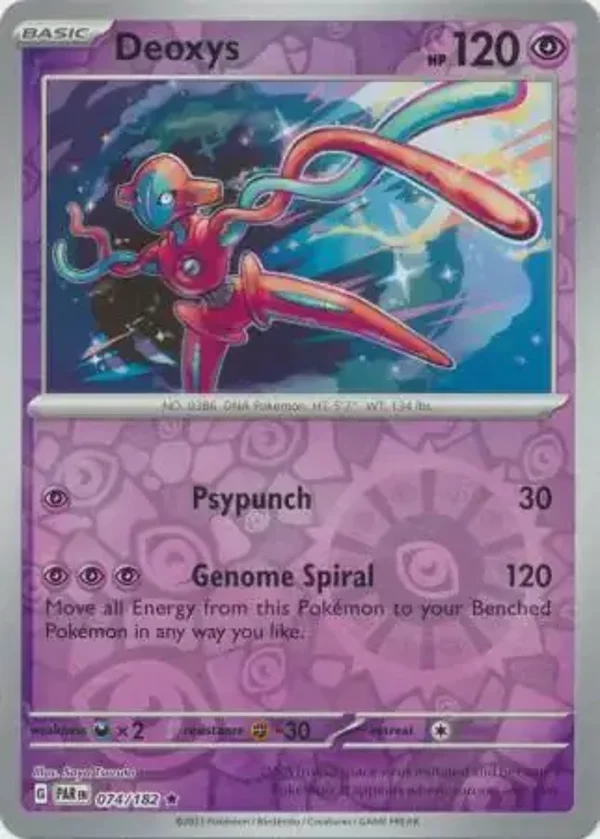 Paradox Rift  074/182 Deoxys Rev Holo