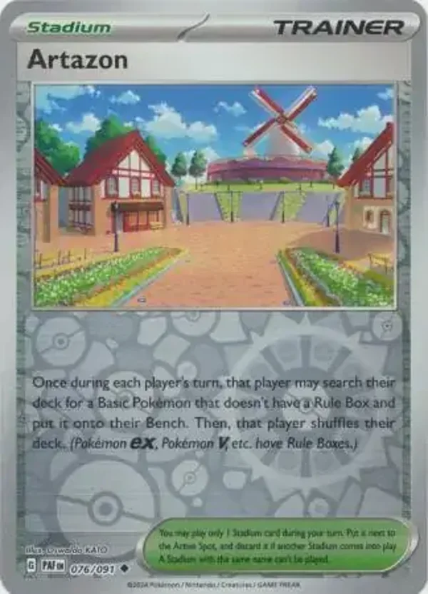 Paldean Fates  076/091 Artazon Rev Holo