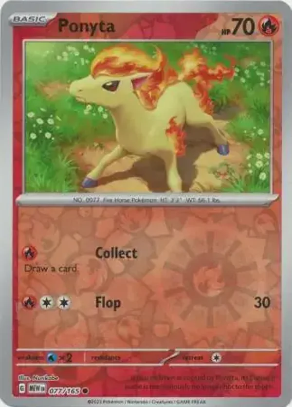 151  077/165 Ponyta Rev Holo