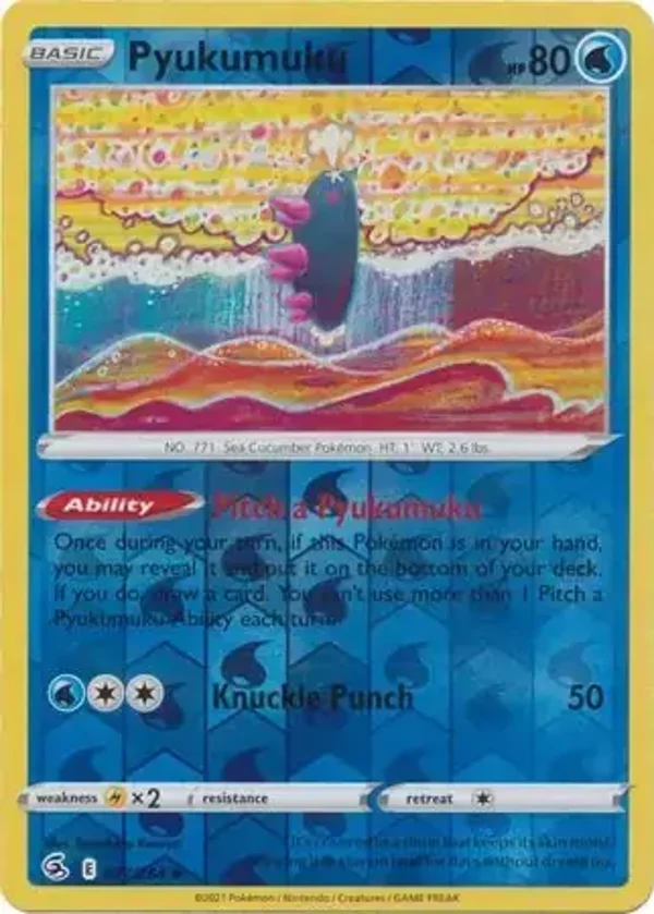 Fusion Strike  077/264 Pyukumuku Rev Holo