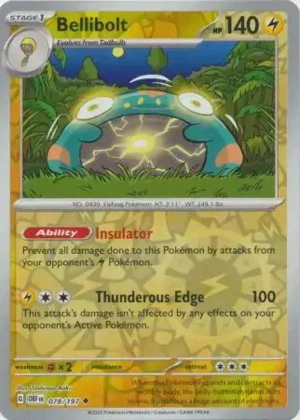 Obsidian Flames  078/197 Bellibolt Rev Holo