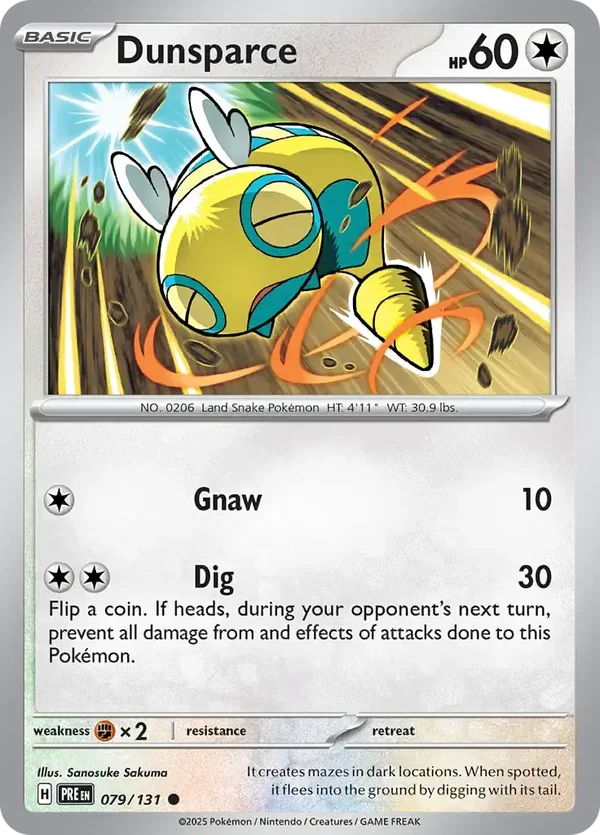 Prismatic Evolutions  079/131 Dunsparce