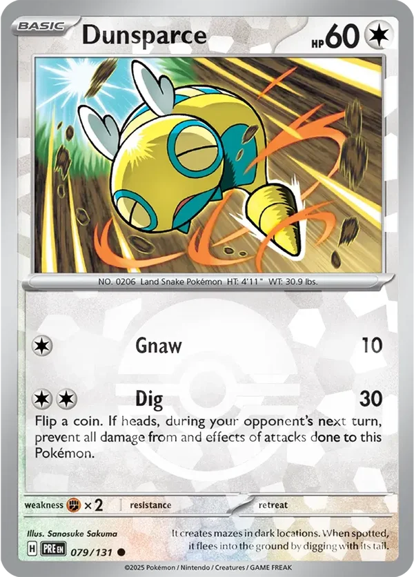 Prismatic Evolutions  079/131 Dunsparce Poke Ball