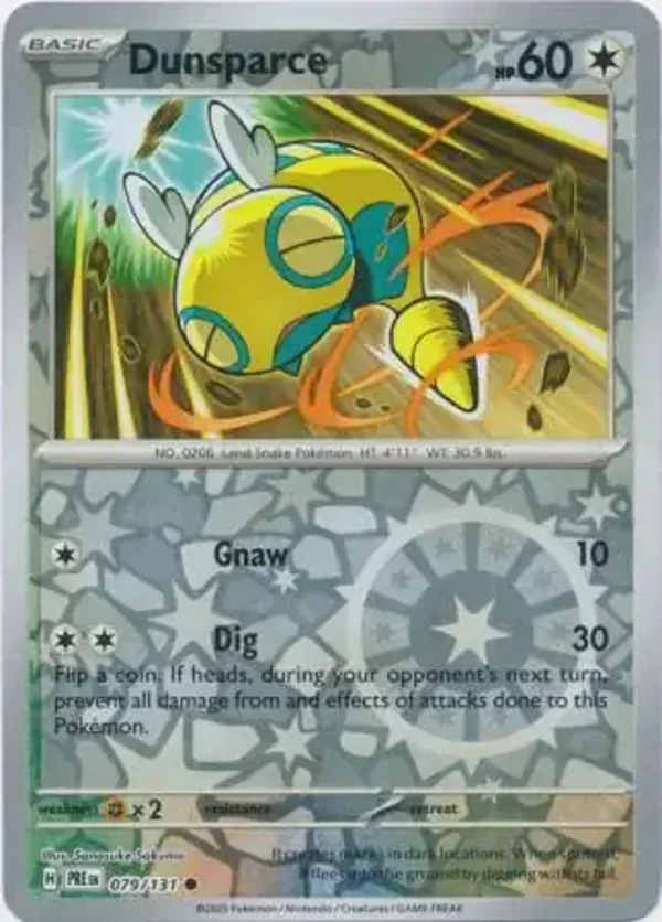 Prismatic Evolutions  079/131 Dunsparce Rev Holo