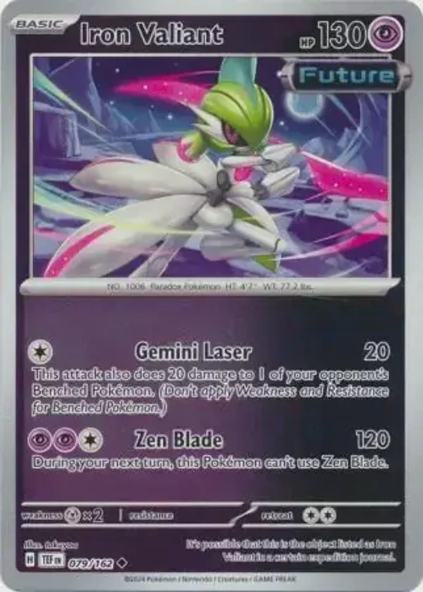 Temporal Forces  079/162 Iron Valiant Rev Holo