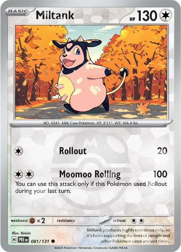 Prismatic Evolutions  081/131 Miltank Master Ball