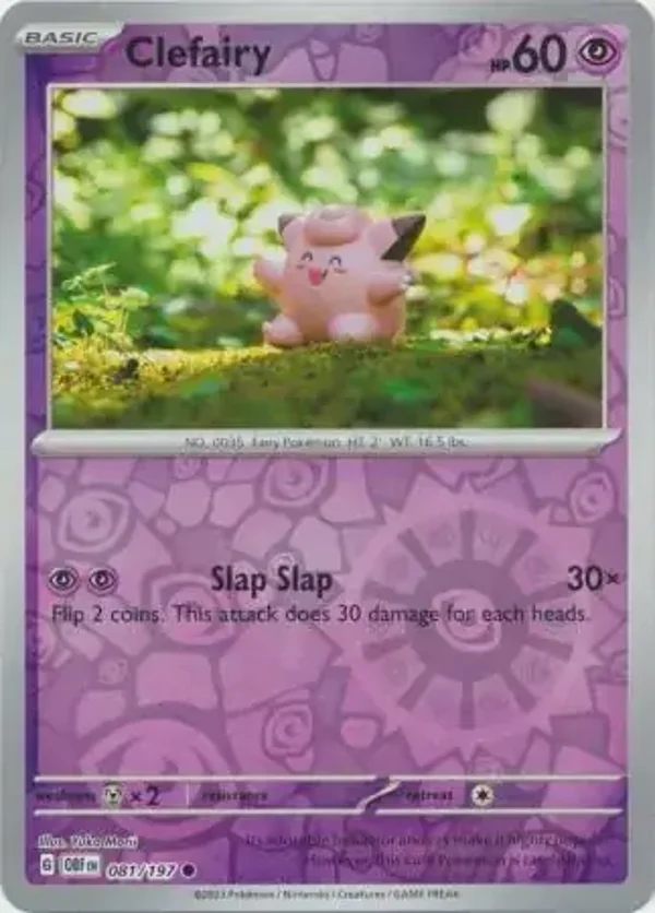 Obsidian Flames  081/197 Clefairy Rev Holo
