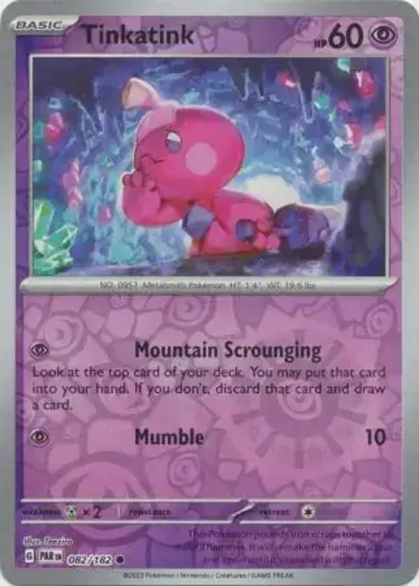 Paradox Rift  082/182 Tinkatink Rev Holo
